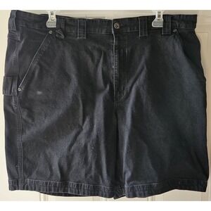 Duluth Trading Flex Fire Hose Shorts Mens 44 Black Work Utility Carpenter